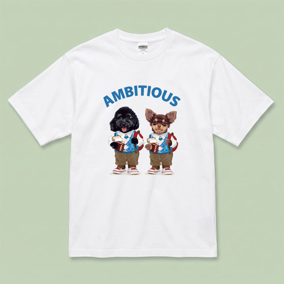 Tシャツにイラスト番号4をプリントしたイメージ