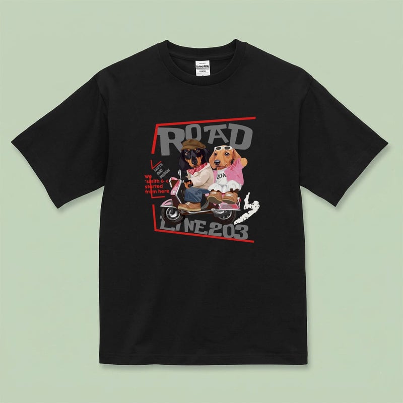 Tシャツにイラスト番号1をプリントしたイメージ