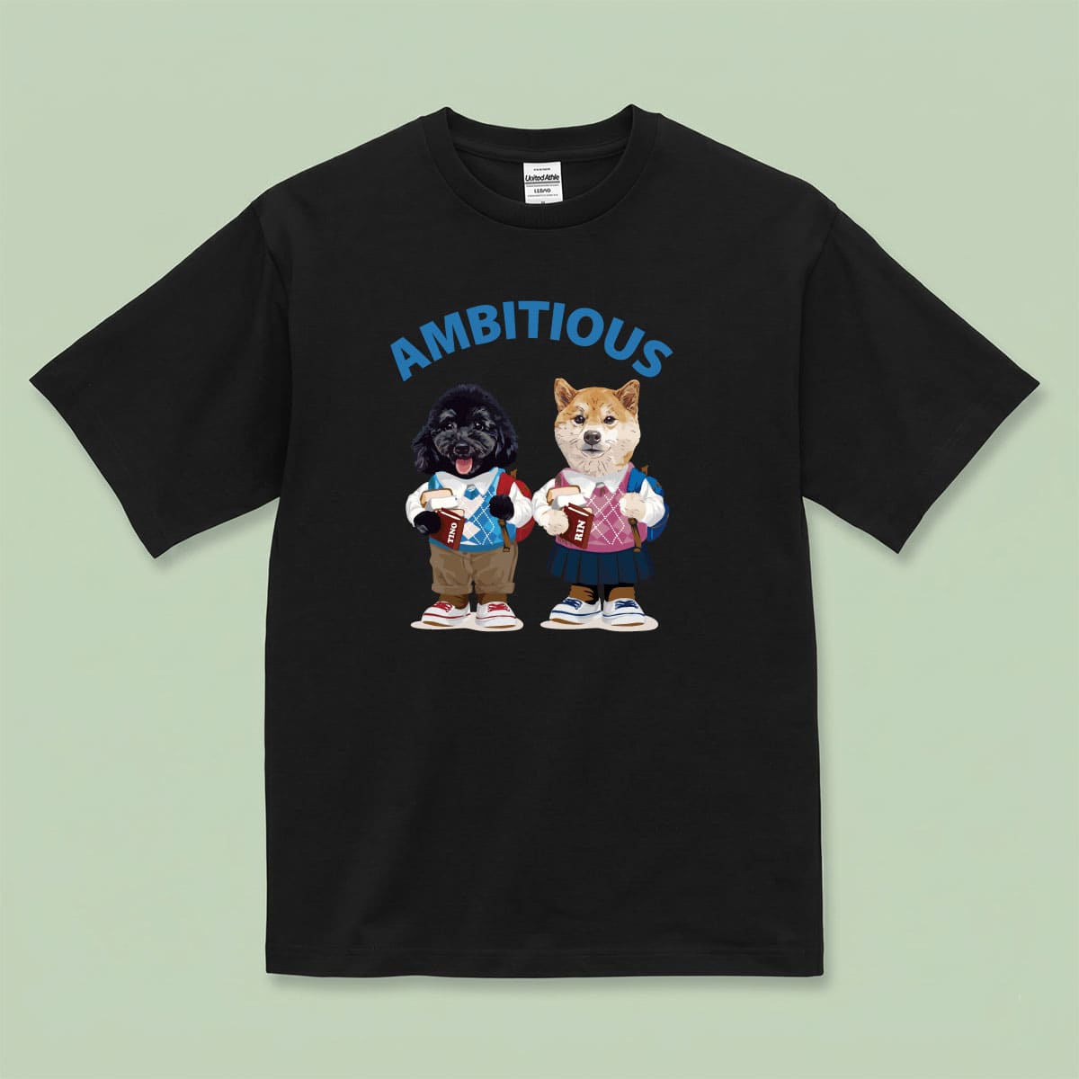 Tシャツにイラスト番号3をプリントしたイメージ