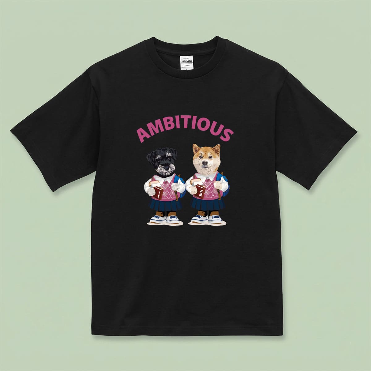 Tシャツにイラスト番号5をプリントしたイメージ