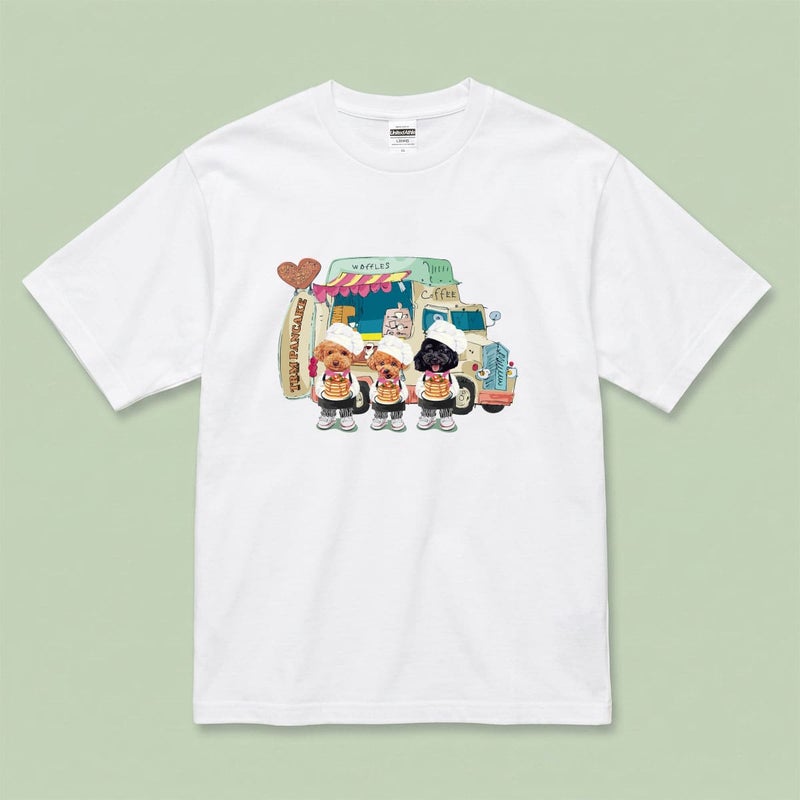 Tシャツにイラスト番号1をプリントしたイメージ