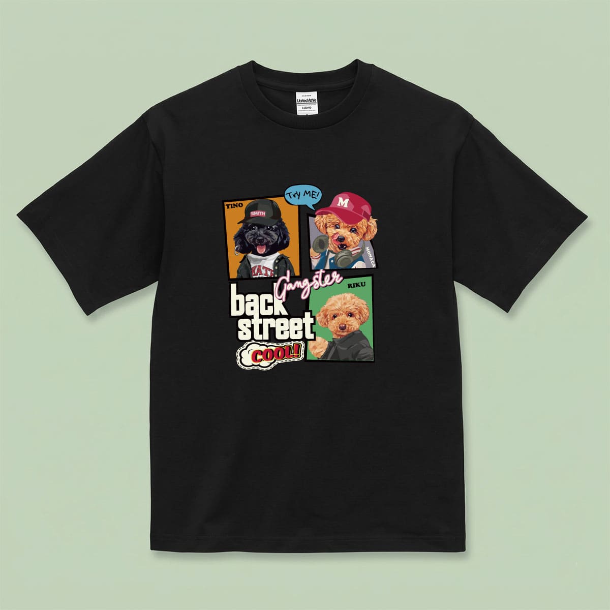 Tシャツにイラスト番号2をプリントしたイメージ