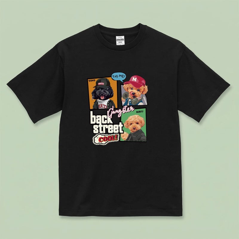 Tシャツにイラスト番号2をプリントしたイメージ